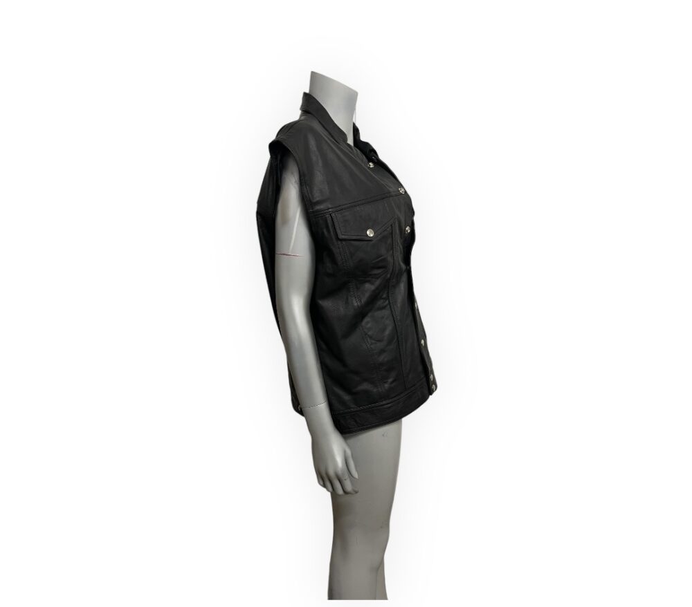 Leather body warmer sleeveless -  Size XL - LL148