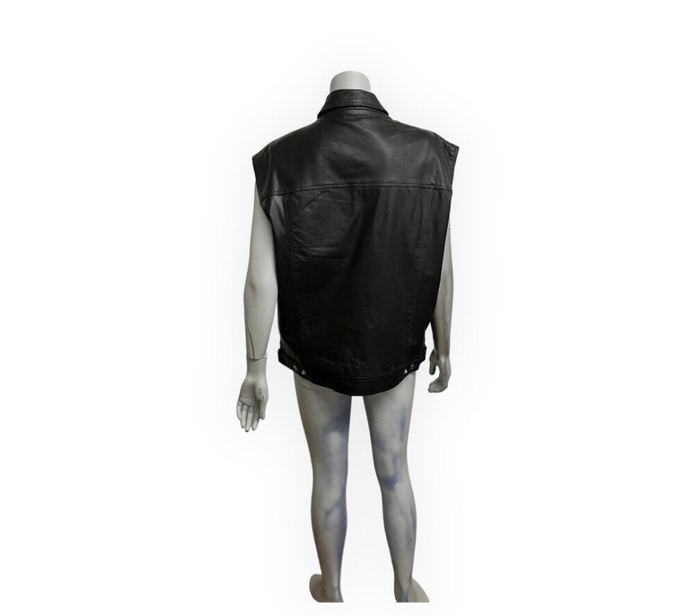 Leather body warmer sleeveless -  Size XL - LL148