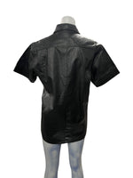 Fashion World - LL156 - Black Leather Shirt With Holes Size M