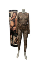 Manstore -  Brown thin Trousers  with Patterns - Size L    NO Shirt !
