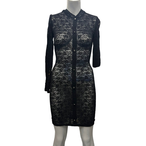 Peter Domenie - LL29 - Sexy Sheer Black Dress - Size XXS
