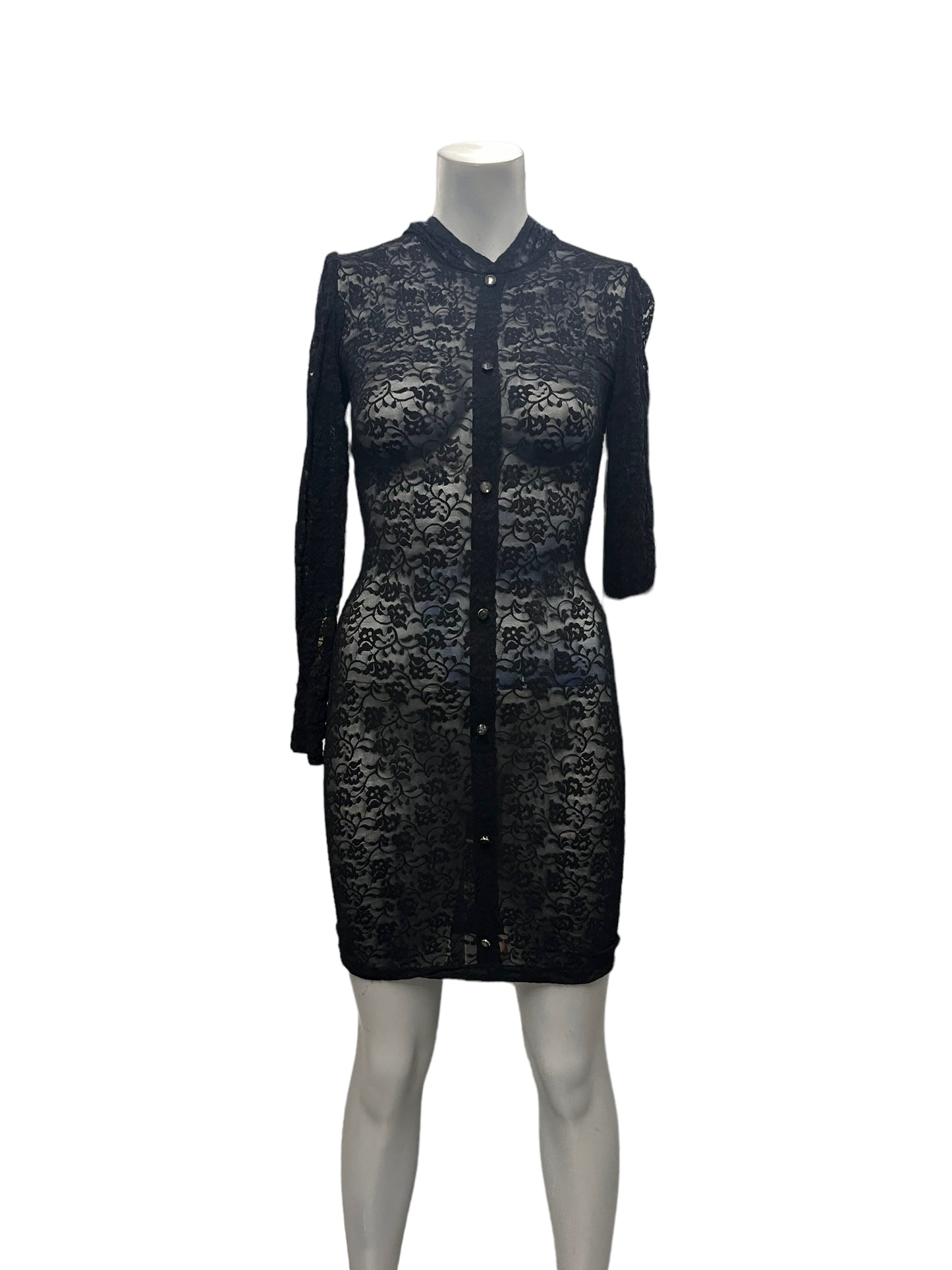 Peter Domenie - LL29 - Sexy Sheer Black Dress - Size XXS