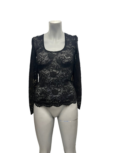 Peter Domenie - LL31 - Black Shirt with Patterns - Size XS