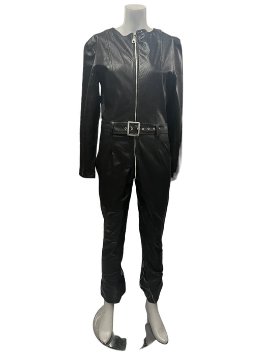 Fashion World - LL58 - Black Leather Suit - Size M