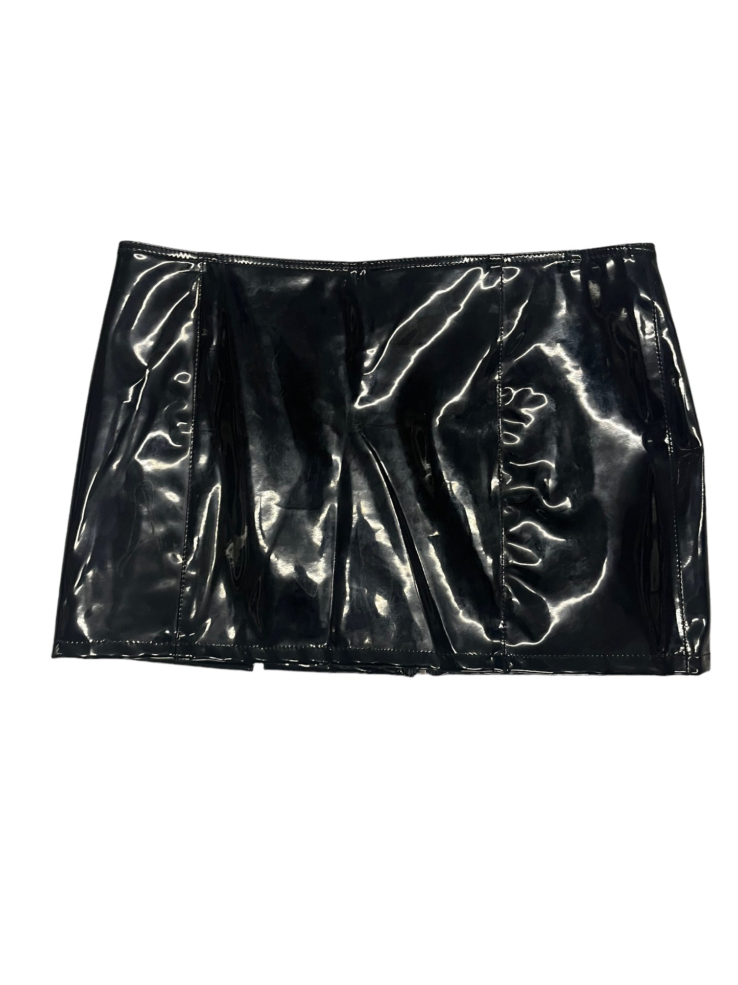 Fashion World - LL66 - Black Leather Skirt