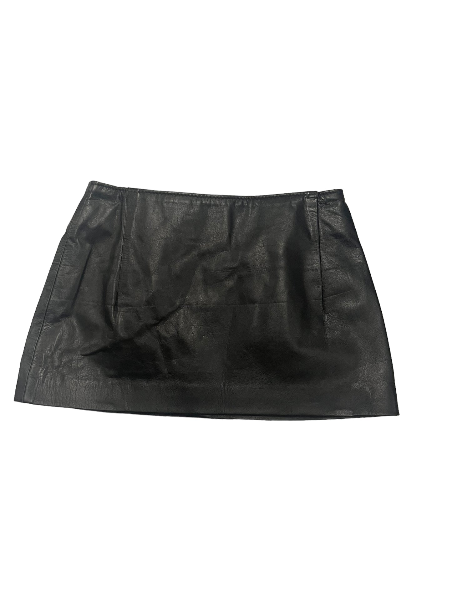 Fashion World - LL71 - Provocative Black Leather Skirt