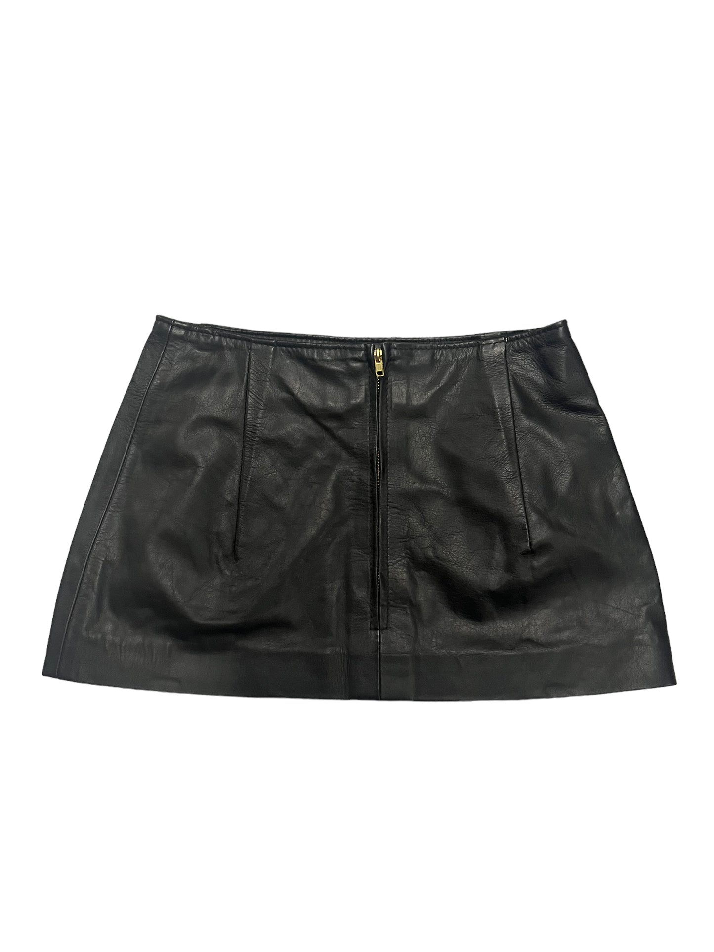 Fashion World - LL71 - Provocative Black Leather Skirt