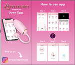 Lovesecret Premium - LS02 - Love Egg - App Controlled  Couples Play - 9 Vibrations - Pink