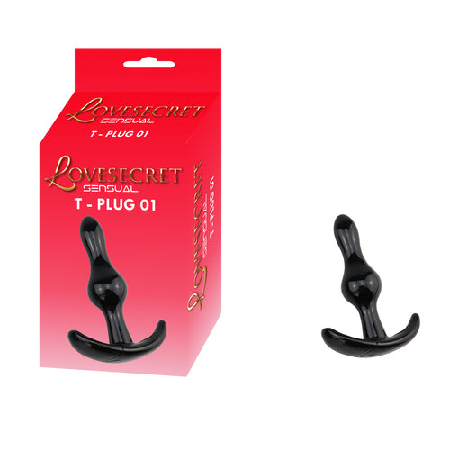 Lovesecret Sensual - LS09 - T-Plug 01 - Anal Plug Black - 8,5 Cm / 3,5 Inch
