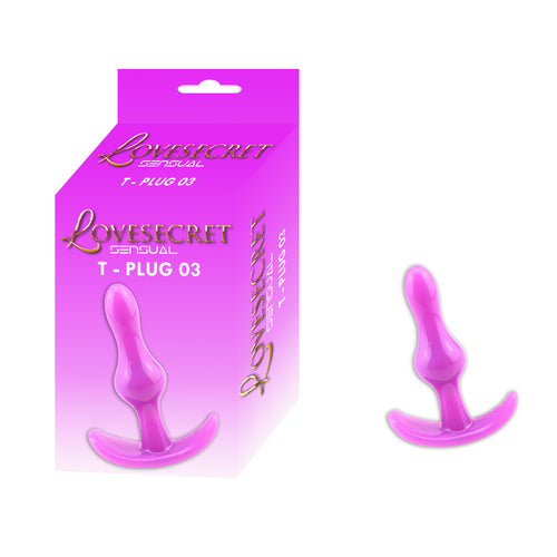 Lovesecret Sensual - LS11 - T-Plug 03 - Anal Plug Purple - 8,5 Cm / 3,5 Inch