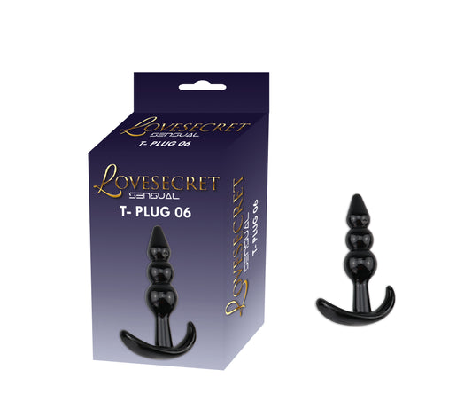 Lovesecret Sensual - LS15 - T-Plug 06 Black - Anal Plug 9.3 cm / 3.9 inch