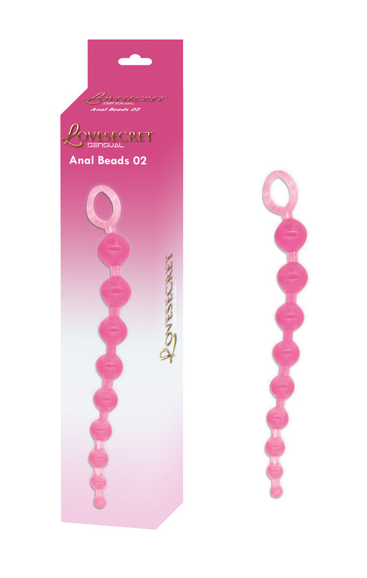 Lovesecret Sensual - LS25 - Anal Beads Pink - 30 cm / 11.8 inch, Max Ø 3.5 cm / 1.4 inch