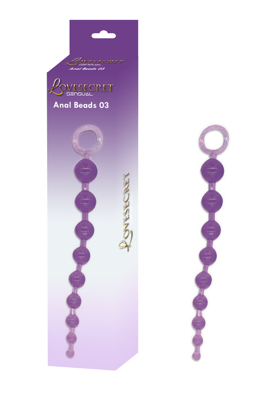 Lovesecret Sensual - LS26 - Anal Beads Purple - 30 cm / 11.8 inch, Max Ø 3.5 cm / 1.4 inch
