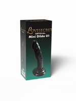 LoveSecret Sensual – LS30 - Mini Dildo 01 Black - Realistic Dildo Suction Cup 14 Cm / 5.5 Inch
