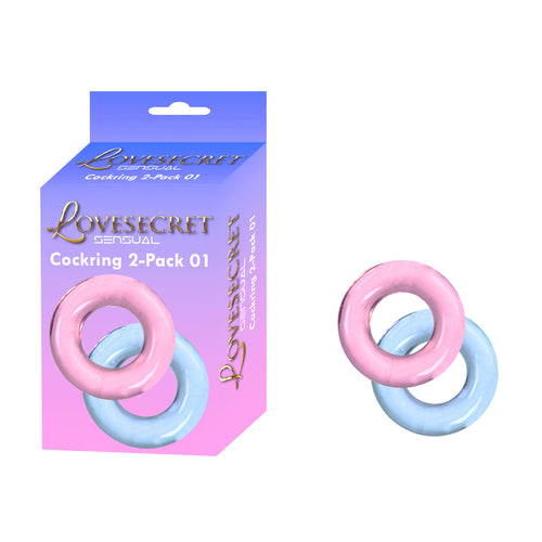 LoveSecret Sensual – LS35 – Cockring 2-Pack 01 (Pink & Blue)