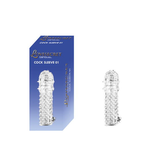 Lovesecret Sensual - LS37 - Cock Sleeve 01 - Clear Penis Sleeve Ribbed - Length 12,5 CM/ 4.9 Inch