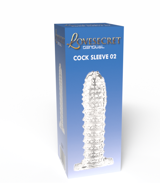 Lovesecret Sensual - LS38 - Cock Sleeve 02 - Clear Penis Sleeve Ribbed - Length 12,5 CM/ 4.9 Inch