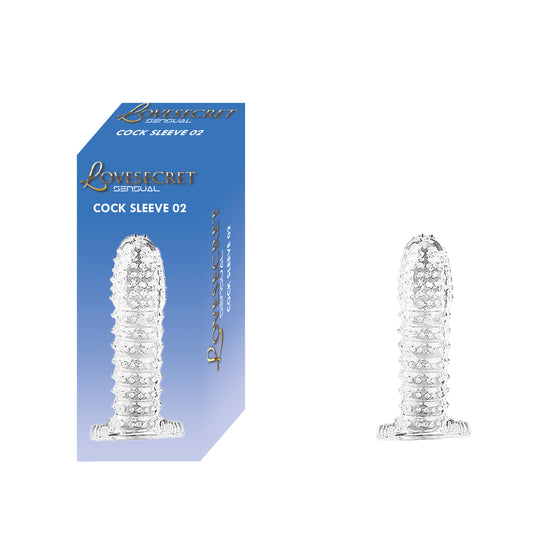 Lovesecret Sensual - LS38 - Cock Sleeve 02 - Clear Penis Sleeve Ribbed - Length 12,5 CM/ 4.9 Inch