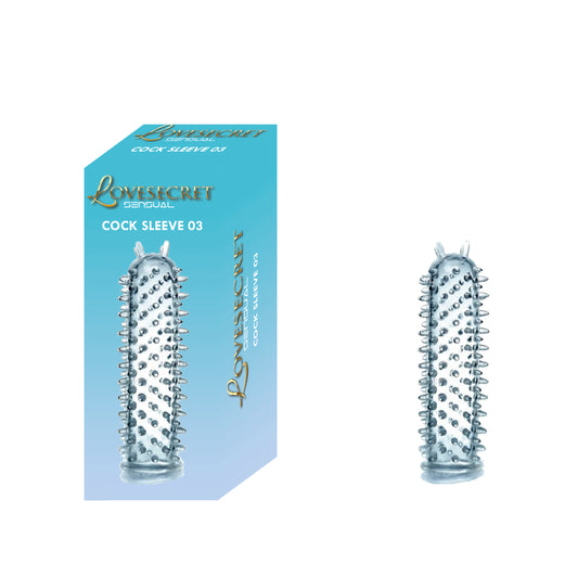 Lovesecret Sensual - LS39 - Cock Sleeve 03 - Clear Penis Sleeve Ribbed - Length 12,5 CM/ 4.9 Inch