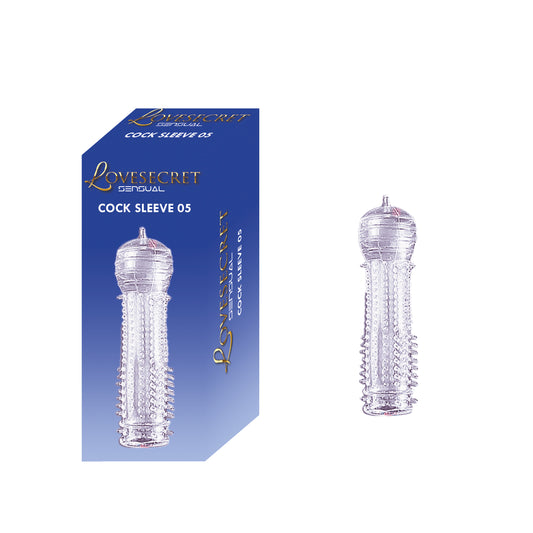 Lovesecret Sensual - LS41 - Cock Sleeve 05 - Clear Penis Sleeve Ribbed - Length 12,5 CM/ 4.9 Inch