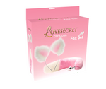 Lovesecret Sensual - LS47 - Fox Set Pink / White- Fox Tail Plug & Fox Ears Gift Box - 20 CM