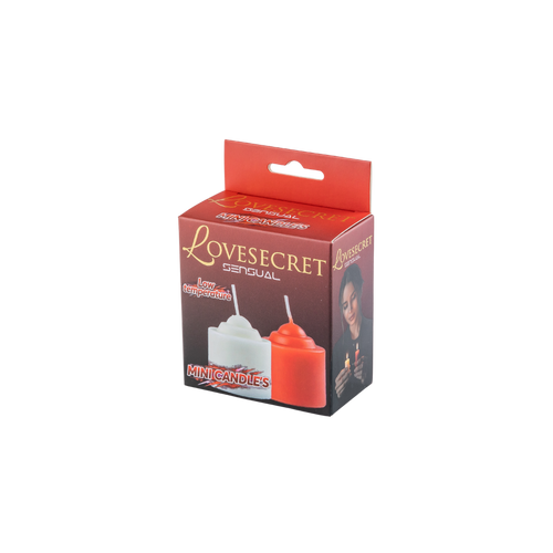 Lovesecret Sensual LS72 Low Temperature Mini Candles 2 Pack Red & White | Wax Play Candles