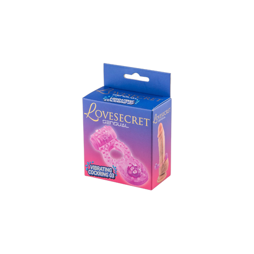 LoveSecret Sensual LS75 – Vibrating Cock Ring 03 – Textured Couples Ring – Pink