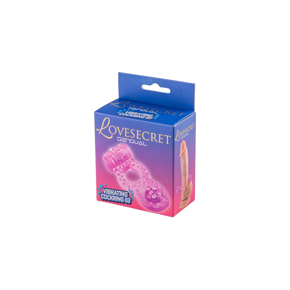 LoveSecret Sensual LS75 – Vibrating Cock Ring 03 – Textured Couples Ring – Pink