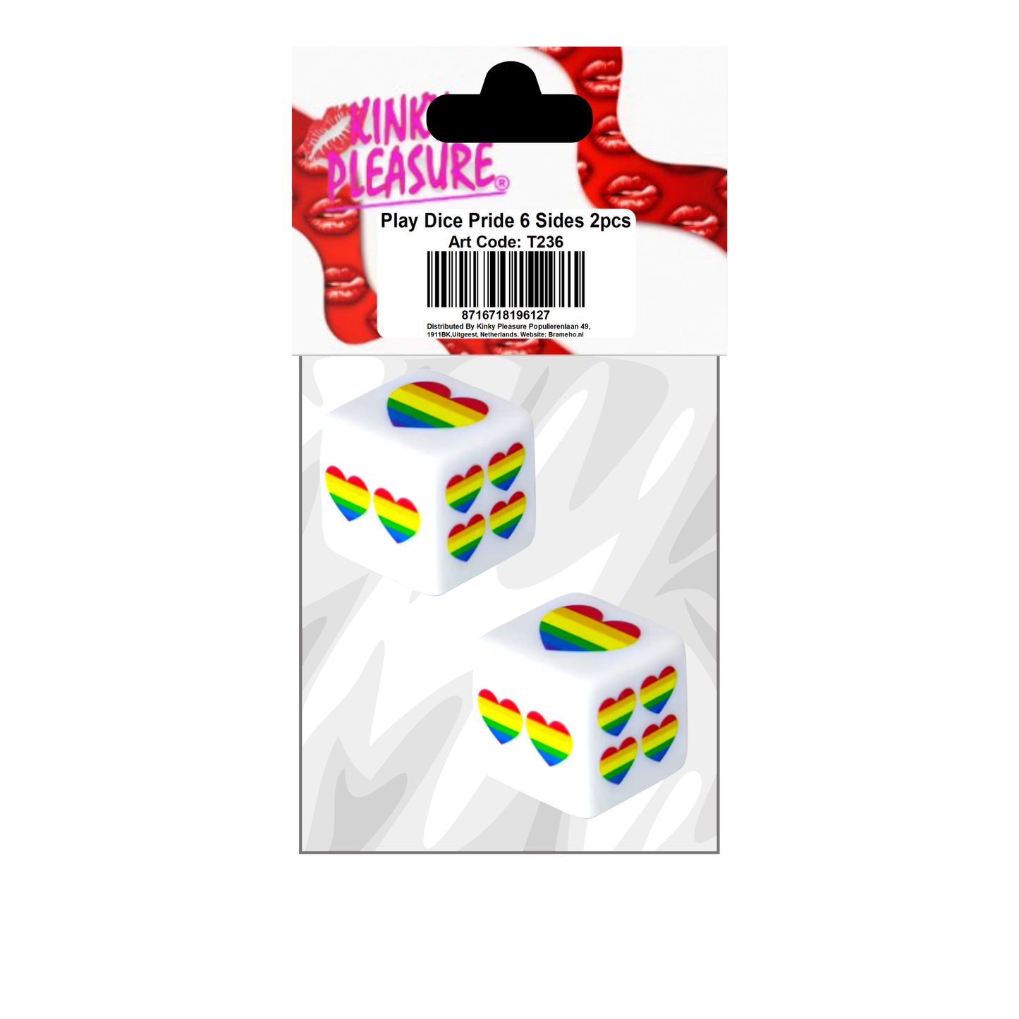 Kinky Pleasure - T236 - Pride - Play Dices 6 Sides - 2 Pieces