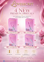 LoveSecret Premium Saving Pack – 4 Different Vibrator – App Controlled – Rechargeable – Pink