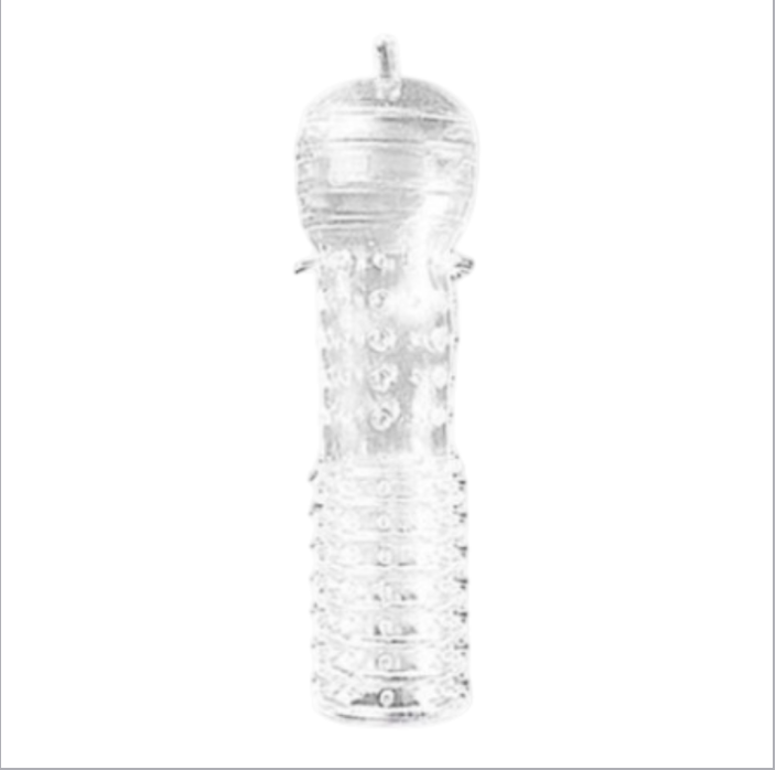 Lovesecret Sensual - LS40 - Cock Sleeve 04 - Clear Penis Sleeve Ribbed - Length 12,5 CM/ 4.9 Inch