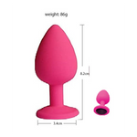 Power Escorts - BR134 - Silicone Butt Plug - Pink - 3 Pack - 6 Colours