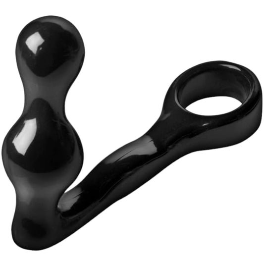 Master Series Black Mega Anal Plug  - AD475 - The Spire Cock Ring  Erection Enhancer + Anal Stimulator