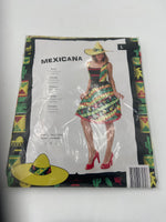 Kinky Mexican Dress with Sombrero – Sexy Fiesta Costume - Size S & L