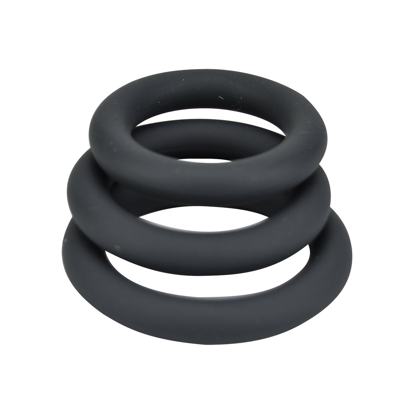 Silicone Extra Thick Cockring 3-Pack Black - N11708