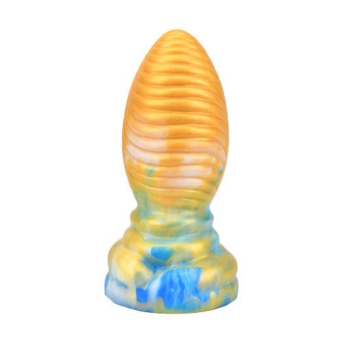 XXLTOYS Dragon Egg Dildo - N11769- Multi Colour Dildo  Gold / Blue / White Dildo - Fat Dia - Lenght  16,5 CM