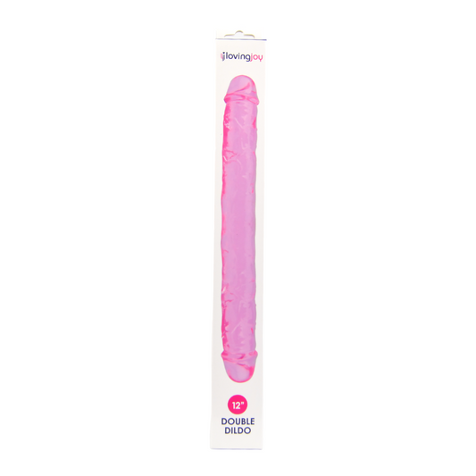 12 Inch Double Dildo Jelly Pink - 30 CM - N11949