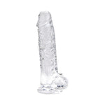 Loving Joy - 7 Inch Insertable Clear Realistic Dildo With Balls and Suction Cup - 19 CM - N12186