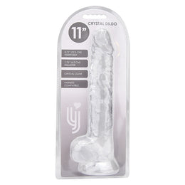 Loving Joy - 11 Inch Clear Realistic Dildo With Balls - 28 CM - N12189