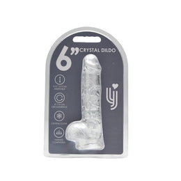 Loving Joy - 6 Inch Realistic Dildo with Balls Clear - 16,5 Cm Strong blister - N12201