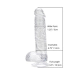 Loving Joy - 6 Inch Realistic Dildo with Balls Clear - 16,5 Cm Strong blister - N12201