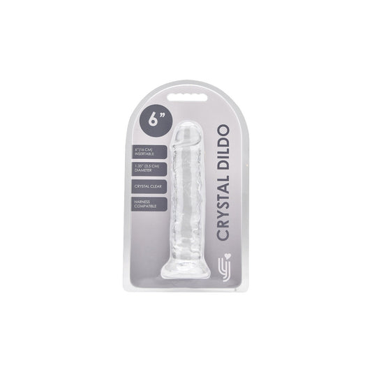 Loving Joy - N12304- 6 Inch Insertable Clear Realistic Dildo With Suction Cup - 18 CM