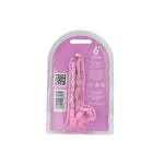 Loving Joy - 6 Inch Realistic Dildo with Balls Pink - 16,5 Cm - Strong Blister