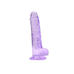 Loving Joy - 7 Inch Insertable Purple Realistic Dildo With Balls and Suction Cup - 19 CM - N12312
