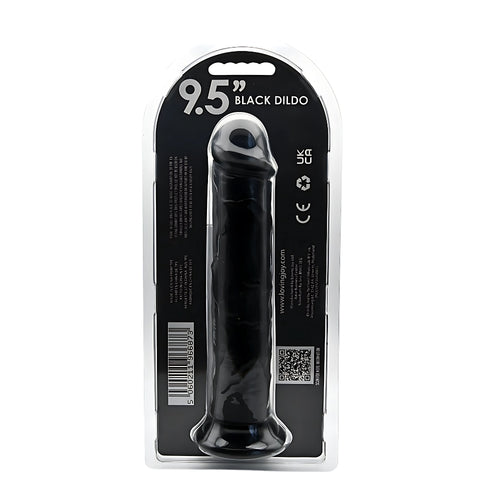 Loving Joy - 9.5 Inch Realistic Dildo Suction Cup Black - 23,5 Cm Strong Blister