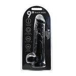 Loving Joy - 9 Inch Realisti Dildo with Balls Black - 24 Cm In Strong Blister