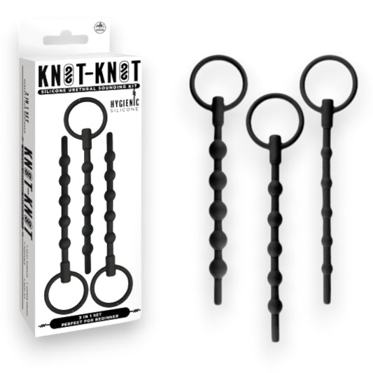 Trendy Deals - TD27247 - Knot Knot Silicone Plug 3 Pack Urethral Set