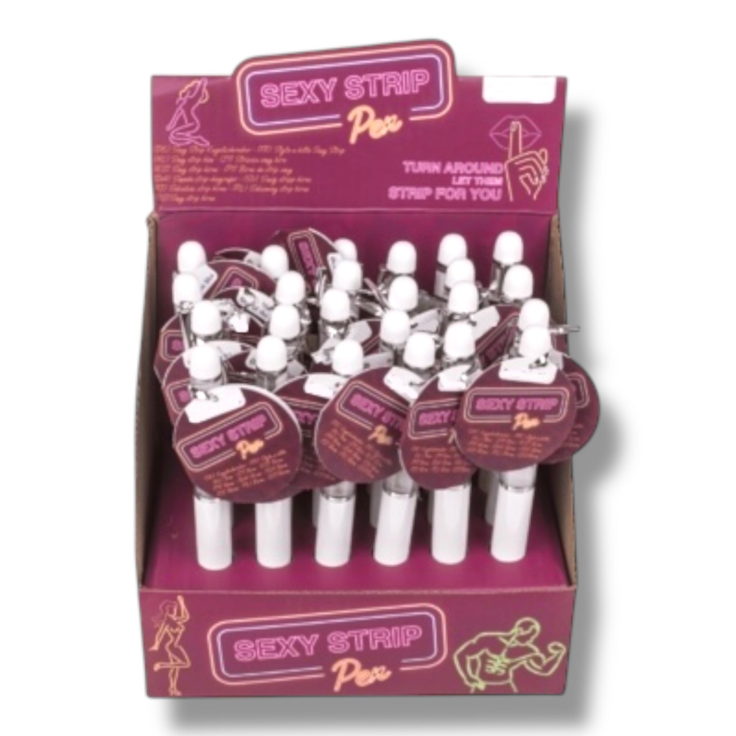 Kinky Pleasure - Display 24 pcs Sexy Strippers Pencils