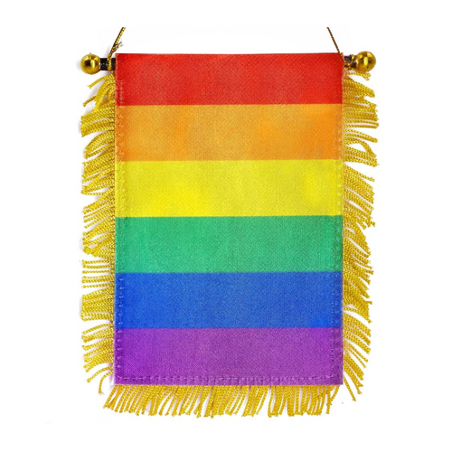 Kinky Pleasure - KPP028 - Pride – Rainbow Mini Banners with Brass & Suctions for Glass