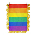 Kinky Pleasure - KPP028 - Pride – Rainbow Mini Banners with Brass & Suctions for Glass